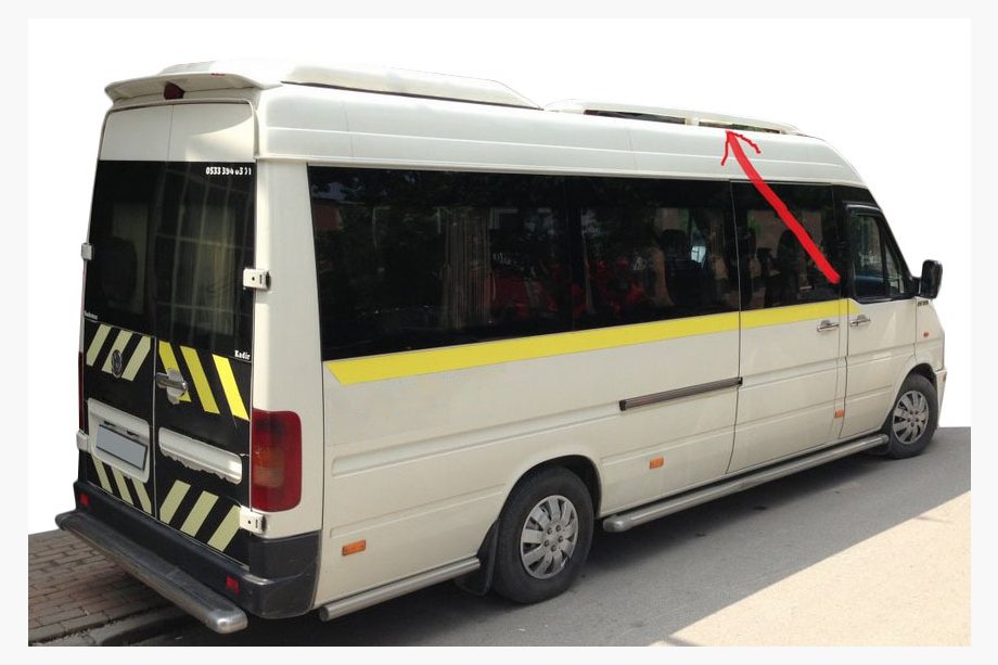 Mercedes Sprinter W901/902/903/904/905 1995–2006 Takrails (lackbara, 2 st) Image