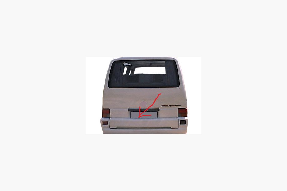 Volkswagen T4 Caravelle/Multivan 1990–2003 Pålägg till baklucka (för lackering) Image