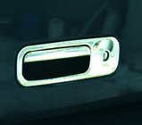 Volkswagen T5 Multivan 2003–2010 Kromkåpa för bakluckehandtag (rostfritt stål) Carmos – turkiskt rostfritt stål foto 2