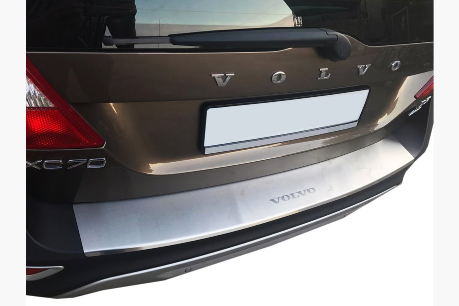 Volvo XC70 2007–2013 Bakre stötfångarskydd med bockad kant Nataniko (rostfritt stål) Image