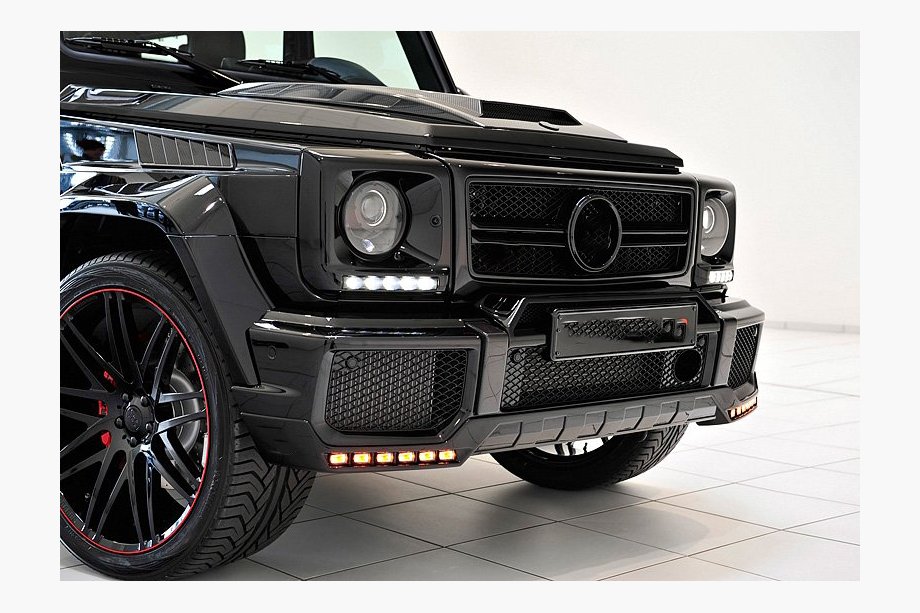 Mercedes G class W463 1990–2018 Frontspoilerläpp BRBS med LED Foto 4