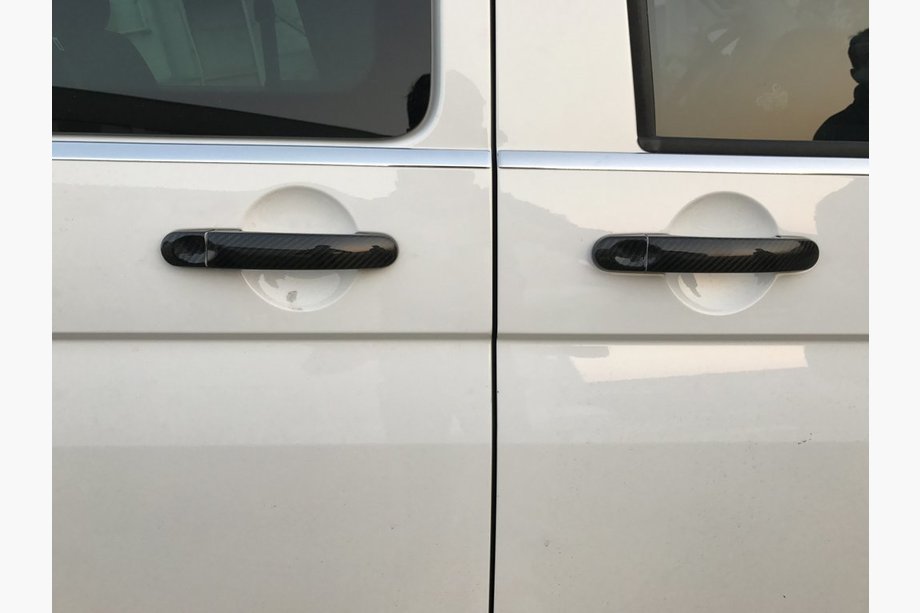 Volkswagen Caddy 2010–2015 Dörrhandtagsskydd (äkta kolfiber) 4 handtag Foto 5