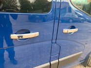 Renault Trafic 2015– Kromade handtagskåpor (4 st) 1 hål, Carmos – kromad plast foto 1