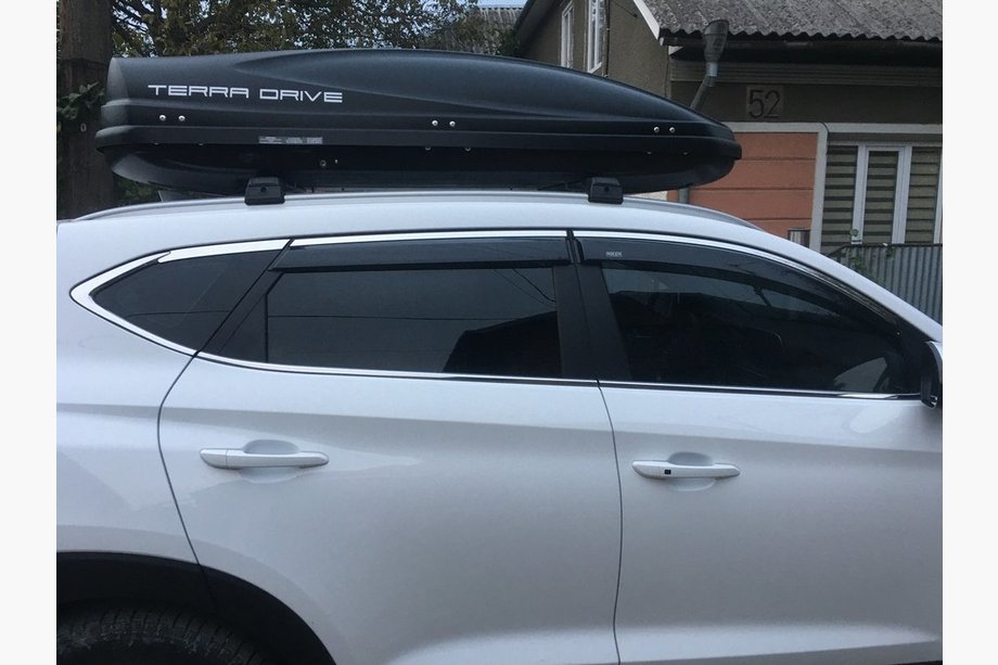 Hyundai Tucson TL 2016–2021 Vindavvisare för sidorutor med kromlist (6 st, Niken) Image