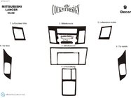 Mitsubishi Lancer X 2008– Instrumentpanelslister (Meric) Aluminium foto 8