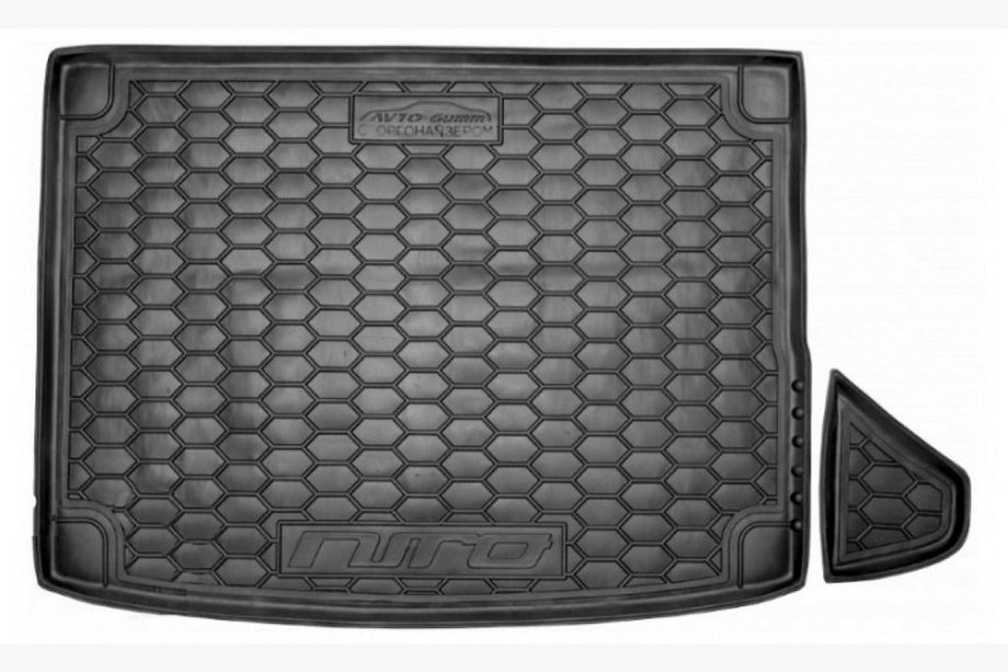 Kia Niro 2016–2021 Bagagerumsmatta med organizer 2018+ (Autogumm, plast) Image