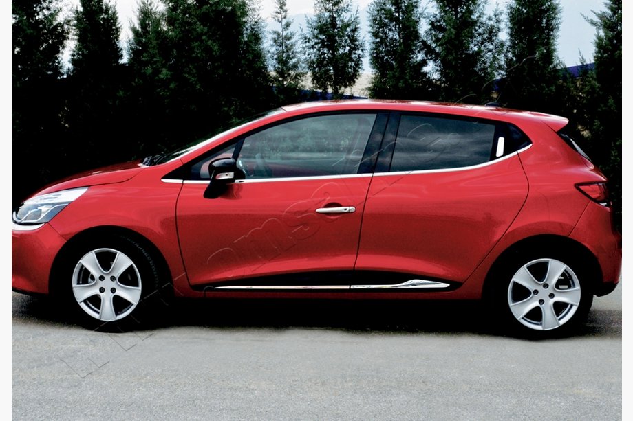 Renault Clio IV 2012–2019 Dörrlist med urtag (4 st, rostfritt stål) Image
