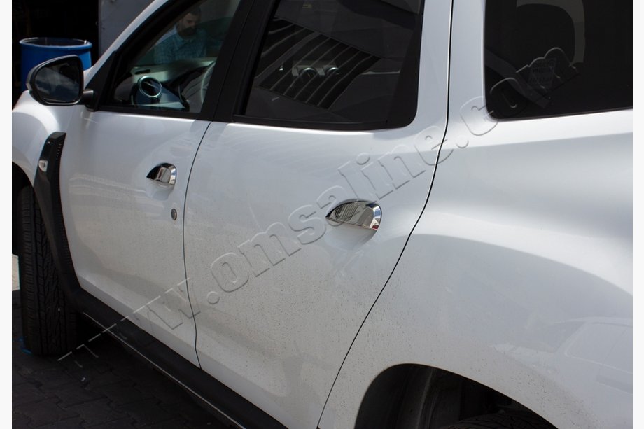 Renault Duster 2018–2024 Dörrhandtagskåpor (4 st, rostfritt stål) Carmos - turkiskt stål Image