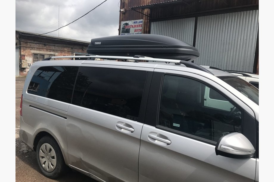 Mercedes Vito/V-klass W447 2014– Kromade takrails CAN, originaldesign (metallfötter) Image