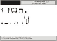 Ford Mondeo 2008–2014 Instrumentpanelsinlägg i kolfiber foto 1