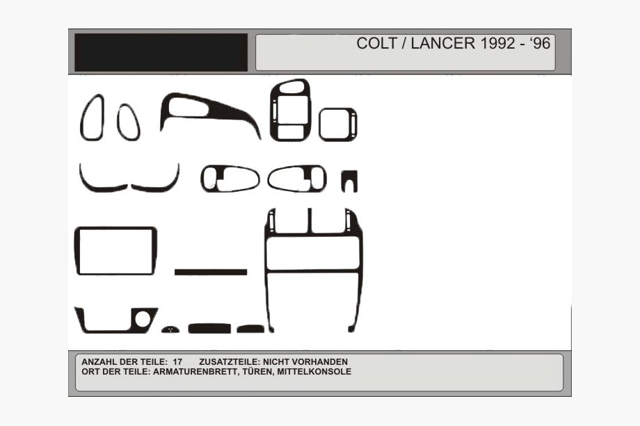Mitsubishi Colt 1992–1996 Kampanj! Instrumentpanelsinlägg (kolfiberlook) Image