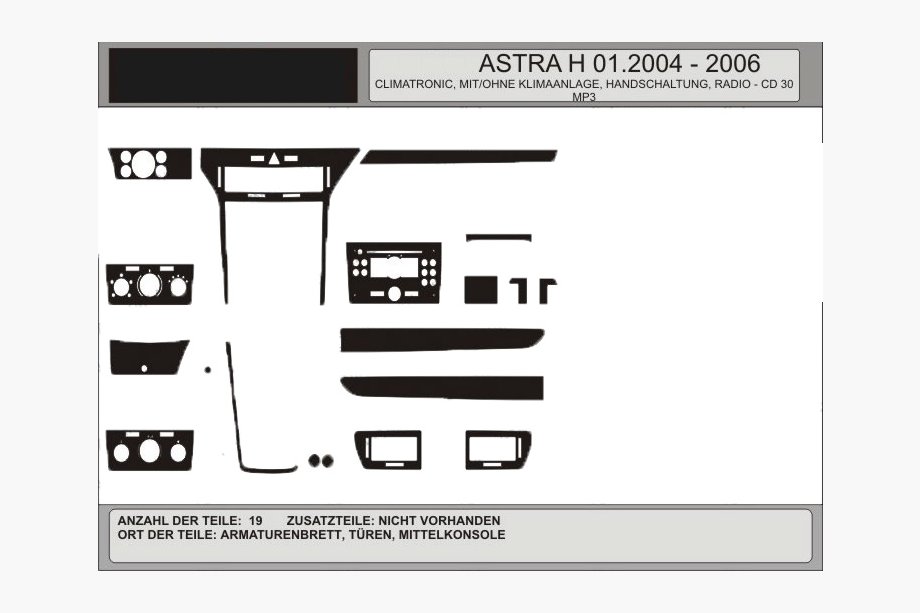 Opel Astra H 2004–2013 Kampanj! Instrumentpanelsinlägg (trälook) Image