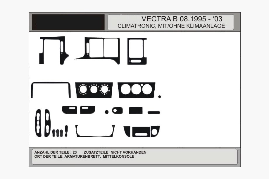 Opel Vectra B 1995–2002 Instrumentpanelslister i trälook (KAMPANJ) Image