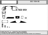 Saab 900 1994–1998 Kampanj! Dekorlister till instrumentpanelen (trä) foto 1