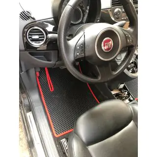 EVA-golvmattor för 500, svarta Fiat 500/500L 2013–2022 foto 1