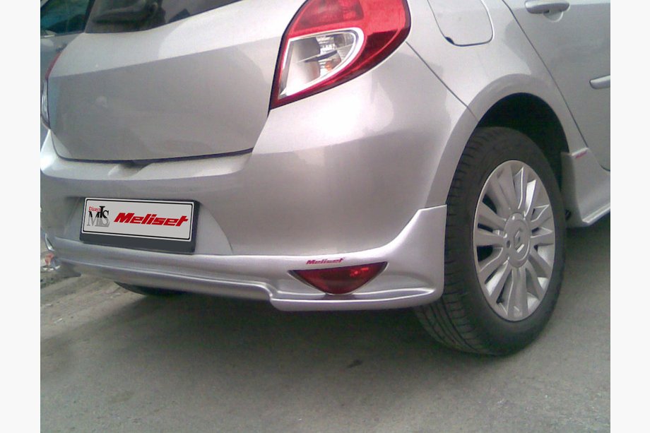 Renault Clio III 2005–2012 Bakre stötfångarskydd V2 (för lackering) Image