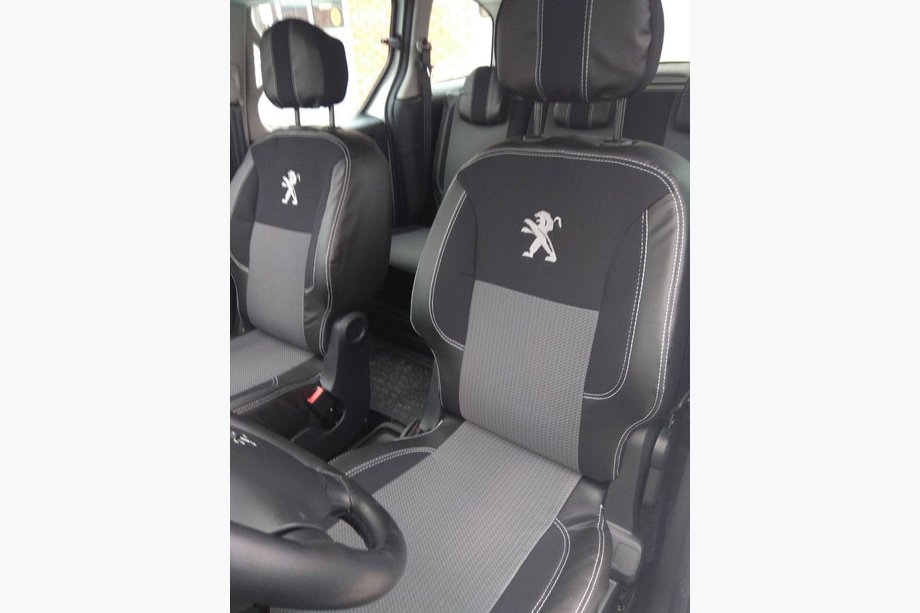Peugeot Partner Tepee 2008–2018 Bilklädsel (konstläder + tyg, Premium) Fram Image