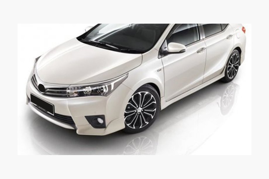 Toyota Corolla 2013–2019 Hörndetaljer till fram- och bakstötfångare (för lackering) Image