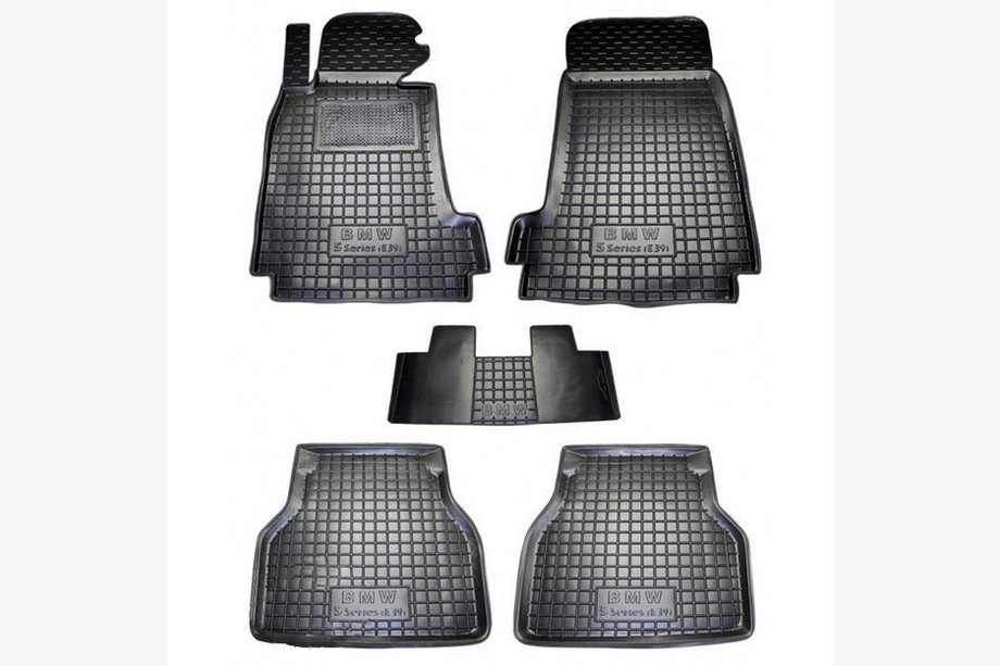BMW 5-serie E39 1996–2003 Gummimattor med hög kant (Autogumm) Image