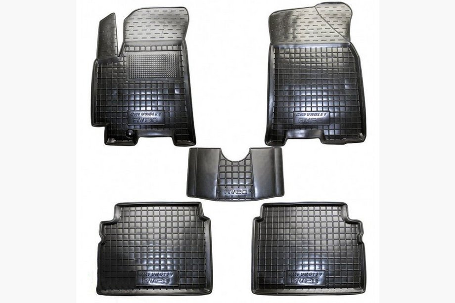 Chevrolet Aveo T250 2005–2011 Gummimattor med hög kant (Autogumm) Image