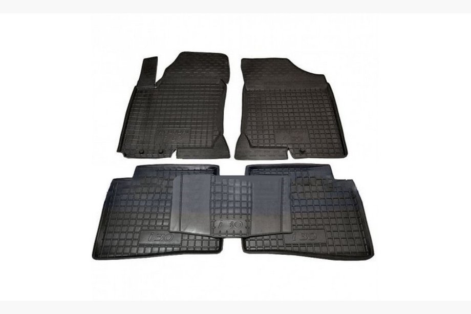 Hyundai I-30 2012–2017 Gummimattor med hög kant (Autogumm) Image