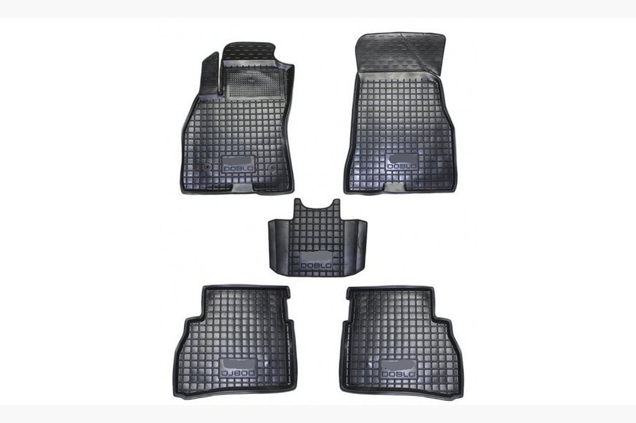 Fiat Doblo II 2010–2022 Gummimattor med hög kant (Autogumm) Image