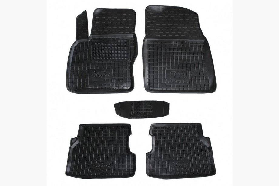 Ford Focus II 2005–2008 Gummimattor med hög kant (Autogumm) Image