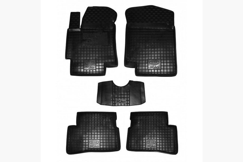 Kia Rio 2005–2011 Gummimattor med hög kant (Autogumm) Image
