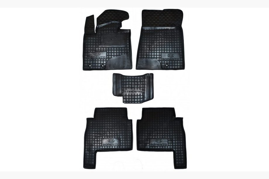 Kia Sorento II XM 2009–2014 Gummimattor med upphöjd kant 2009-2012 (Autogumm) Image