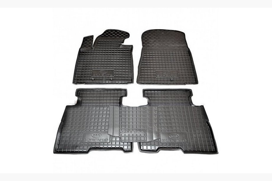 Kia Sorento II XM 2009–2014 Gummimattor med upphöjd kant 2012-2014 (Autogumm) Image