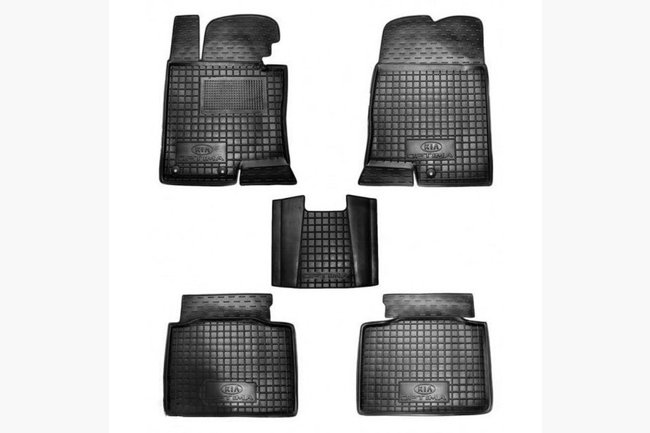 Kia Optima 2010–2016 Gummimattor med hög kant (Autogumm) Image