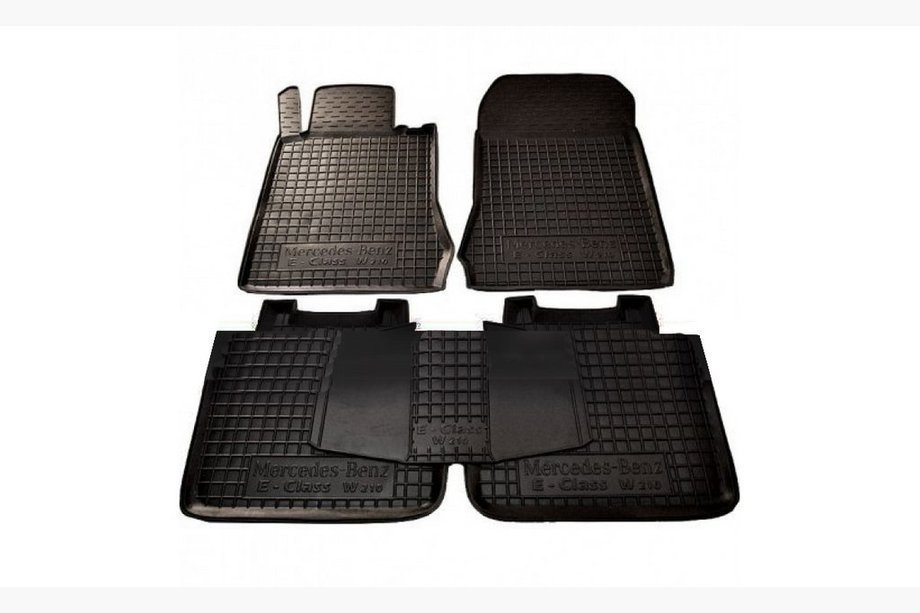 Mercedes E-class W210 1995–2002 Gummimattor med hög kant (Autogumm) Image