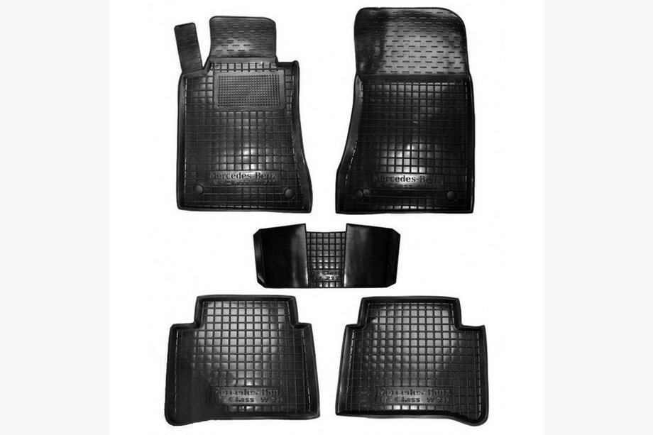 Mercedes E-klass W211 2002–2009 Gummimattor med hög kant (Autogumm) Image