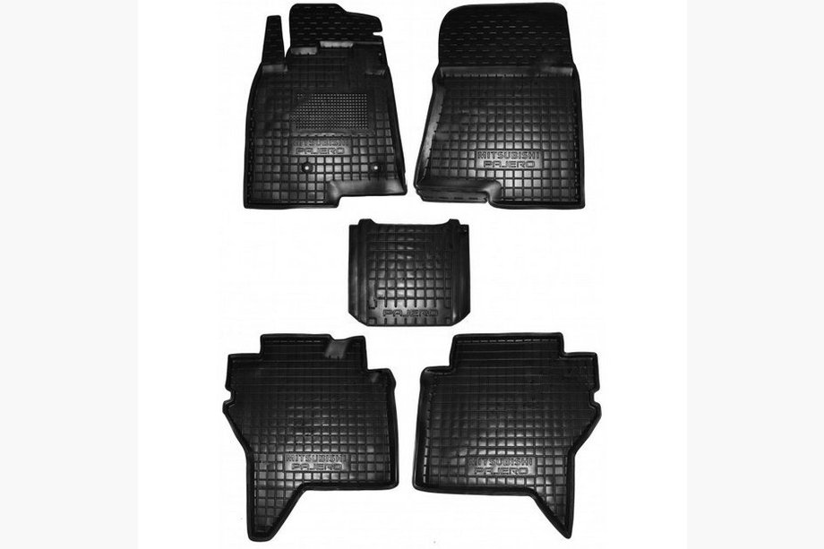 Mitsubishi Pajero Wagon IV 2006–2021 Gummimattor med hög kant (Autogumm) Image