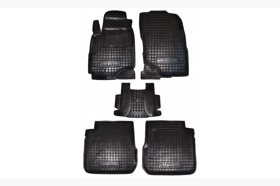 Mitsubishi Outlander 2001–2006 Gummimattor med upphöjd kant АКПП 2003+ (Autogumm) Image
