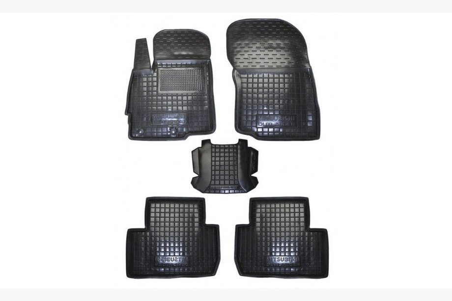 Mitsubishi Outlander 2012–2021 Gummimattor med hög kant (Autogumm) Image