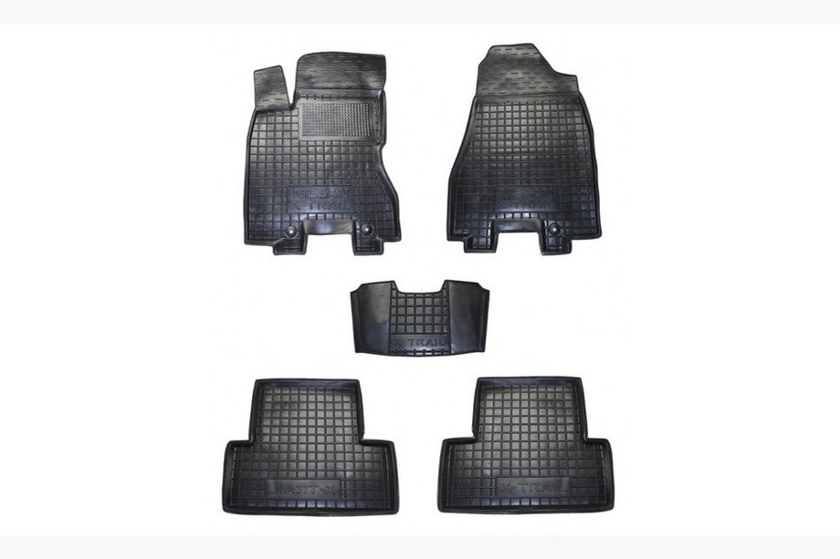 Nissan X-trail T31 2007–2014 Gummimattor med hög kant (Autogumm) Image