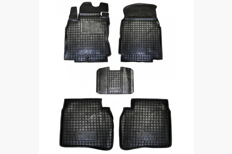 Nissan Note 2004–2012 Gummimattor med hög kant (Autogumm) Image
