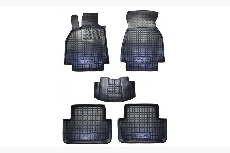Renault Megane II 2004–2009 Gummimattor med hög kant (Autogumm) Image