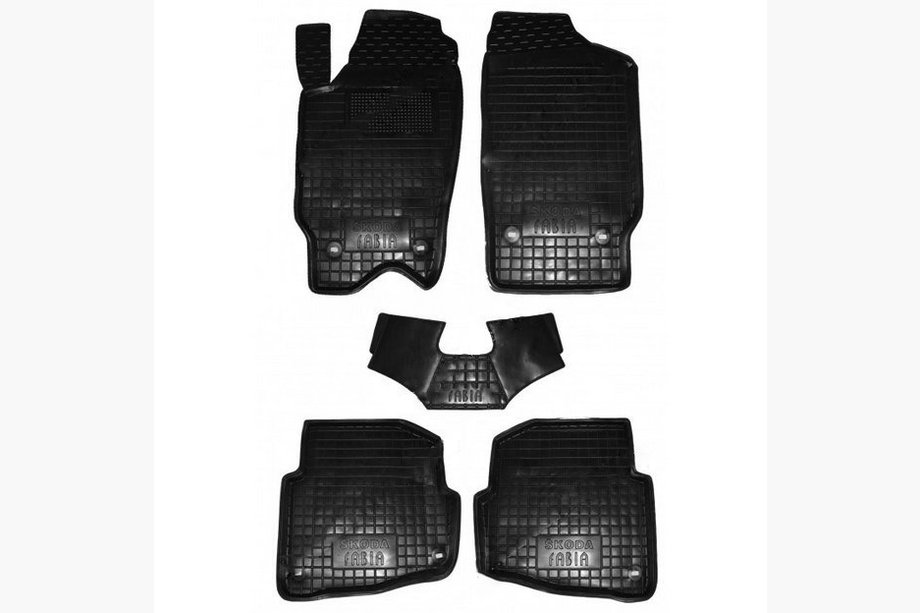 Skoda Fabia 2000–2007 Gummimattor med hög kant (Autogumm) Image