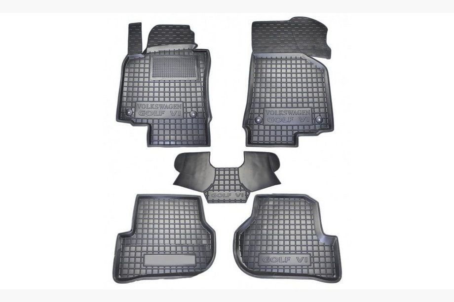 Volkswagen Golf 5 2003–2009 Gummimattor med hög kant (Autogumm) Image