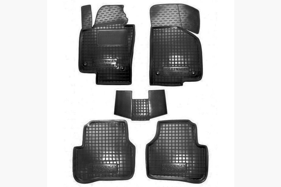 Volkswagen Passat B7 2012–2015 Gummimattor med hög kant (Autogumm) Image