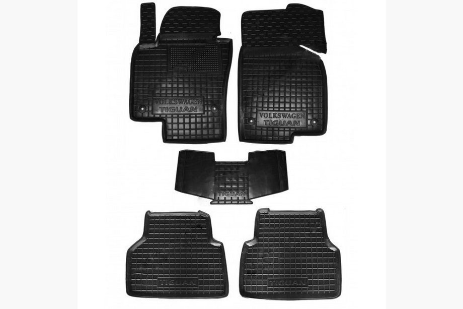 Volkswagen Tiguan 2007–2016 Gummimattor med hög kant (Autogumm) Image