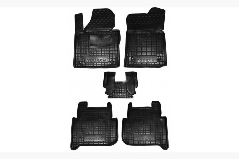 Volkswagen Touran 2010–2015 Gummimattor med hög kant (Autogumm) Image