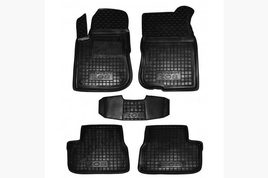 Peugeot 208 2012–2019 Gummimattor med hög kant (Autogumm) Image