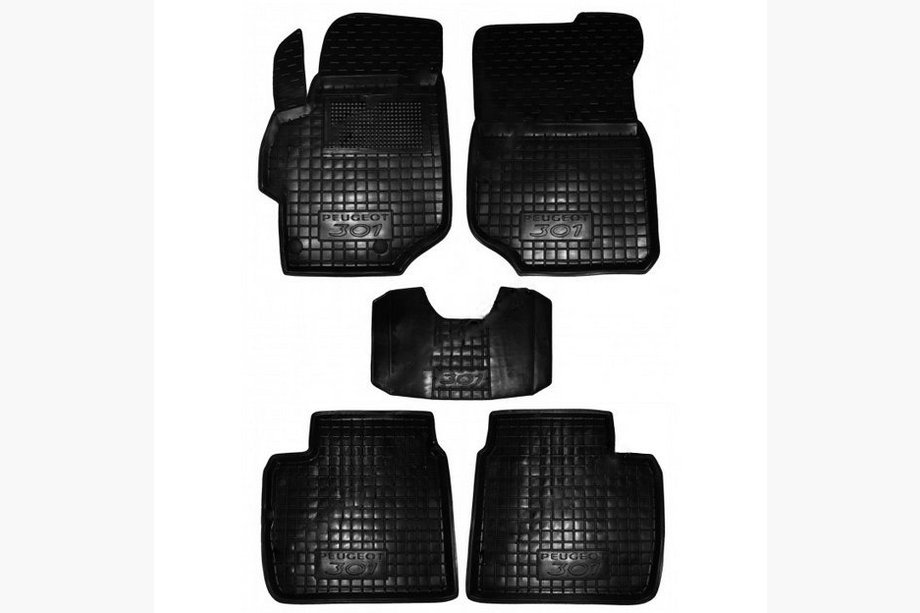 Peugeot 301 2012– Gummimattor med hög kant (Autogumm) Image