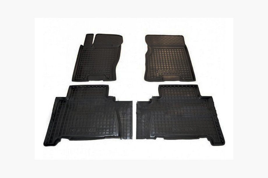 Kia Mohave 2008–2016 Gummimattor med hög kant, 5-sits (Autogumm) Image