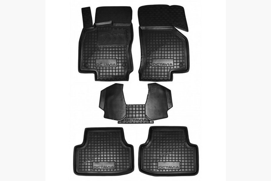Skoda Octavia III A7 2013–2019 Gummimattor med hög kant (Autogumm) Image