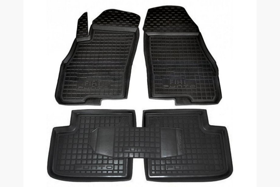 Fiat Punto 1999–2006 Gummimattor med hög kant (Autogumm) Image