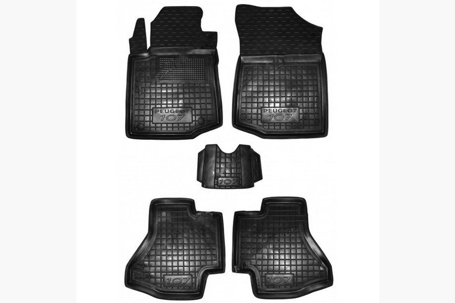 Peugeot 107 2005–2014 Gummimattor med hög kant (Autogumm) Image
